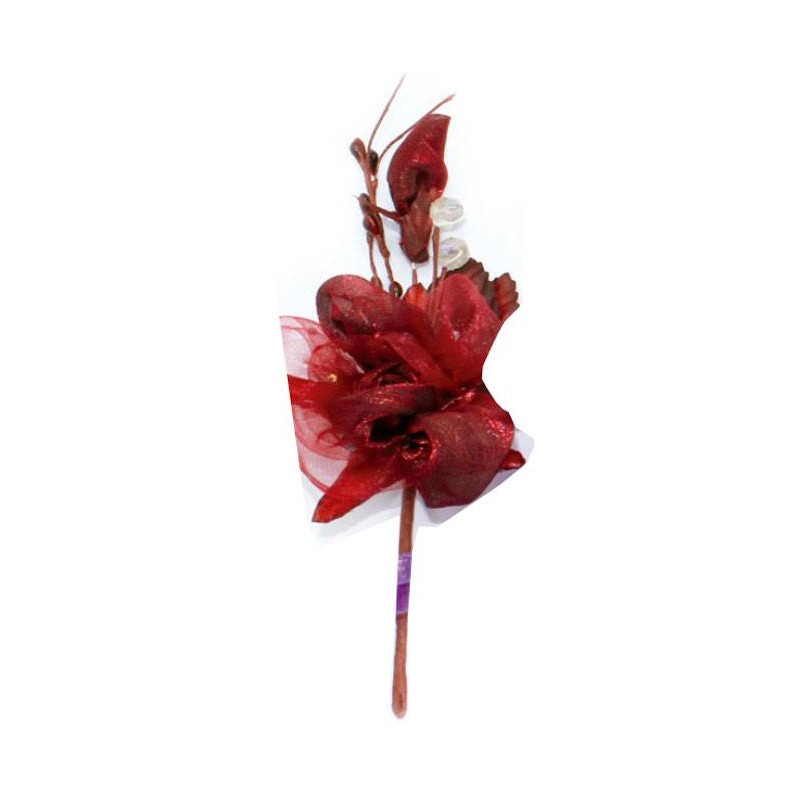 FLOR DE TELA GRANDE GRANATE FLOR DE TELA GRANDE GRANATE
