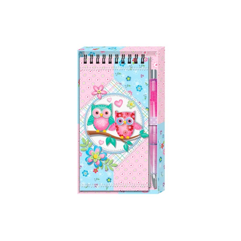 LIBRETA + BOLÍGRAFO BÚHOS EN CAJA REGALO LIBRETA + BOLÍGRAFO BÚHOS EN CAJA REGALO