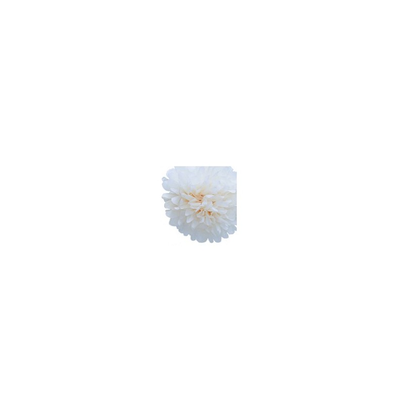 POMPON DE PAPEL DE SEDA 35 CM BLANCO POMPON DE PAPEL DE SEDA 35 CM BLANCO
