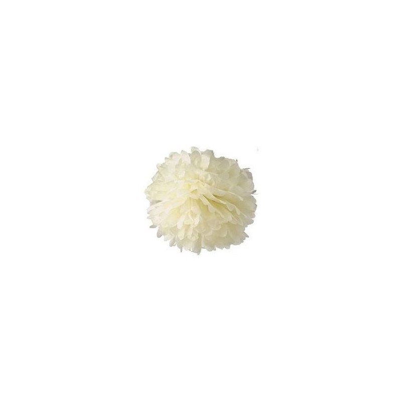 POMPON DE PAPEL DE SEDA 35 CM MARFIL POMPON DE PAPEL DE SEDA 35 CM MARFIL