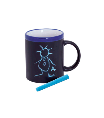 TAZA PIZARRA CERAMICA EN CAJITA INDIVIDUAL AZUL