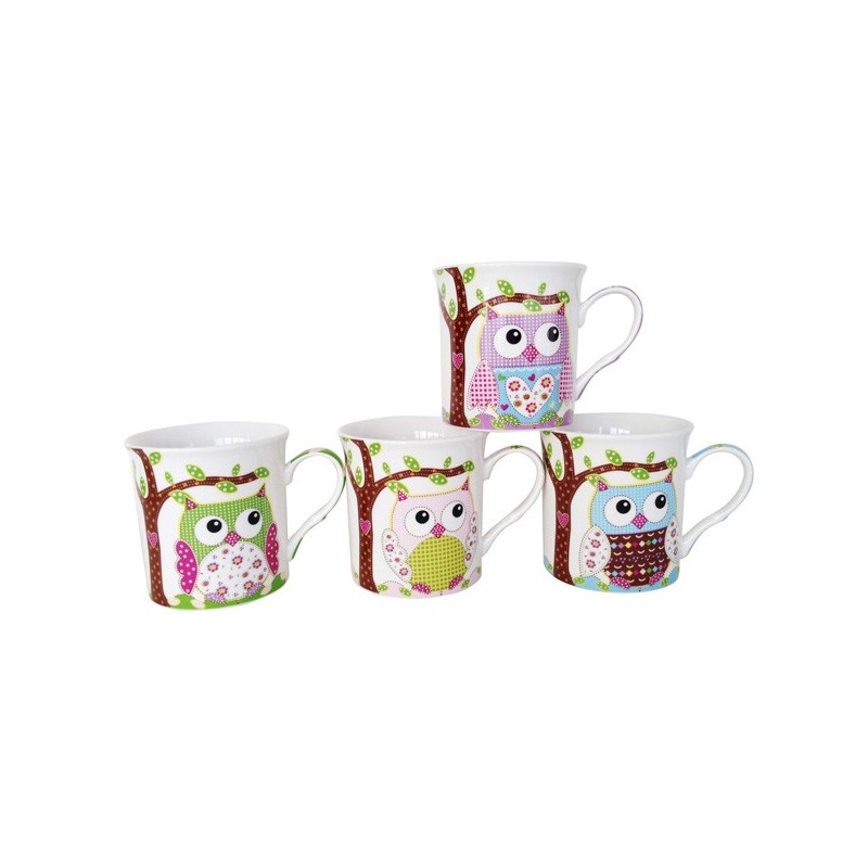 SET 12 TAZAS BUHOS PRESENTADA EN ORIGINAL SET 12 TAZAS BUHOS PRESENTADA EN ORIGINAL