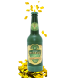 CAÑON CONFETIS DORADO EN FORMA BOTELLA CERVEZA CAÑON CONFETIS DORADO EN FORMA BOTELLA CERVEZA