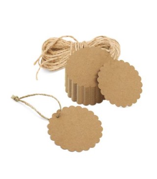 PACK 100 TARJETAS KRAFT FLOR