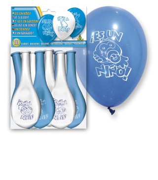 SET 10 GLOBOS "ES UN NIÑO"