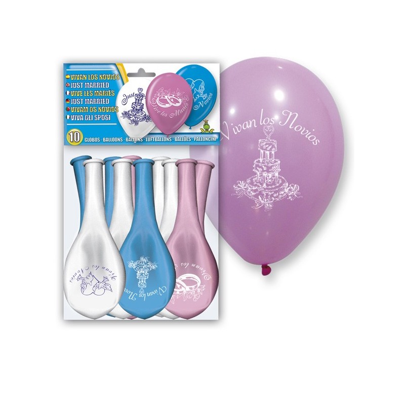 SET 10 GLOBOS "VIVAN LOS NOVIOS" SET 10 GLOBOS "VIVAN LOS NOVIOS"