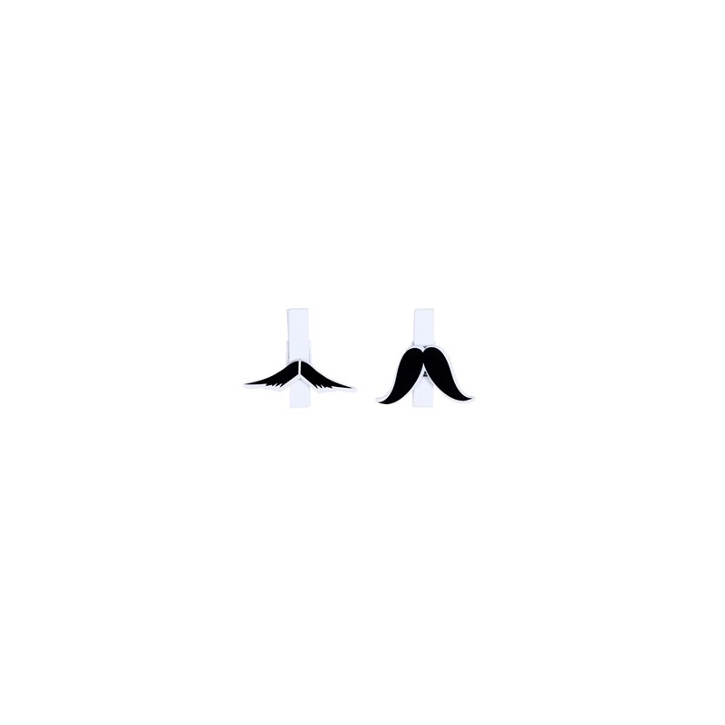 PACK CON 6 PINZAS MADERA MOSTACHOS PACK CON 6 PINZAS MADERA MOSTACHOS
