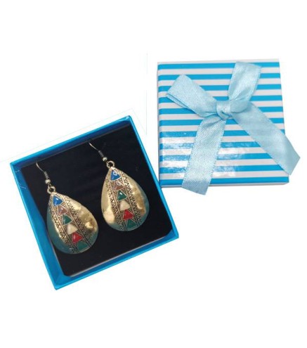 PENDIENTES "INDIAN" EN CAJA DE REGALO