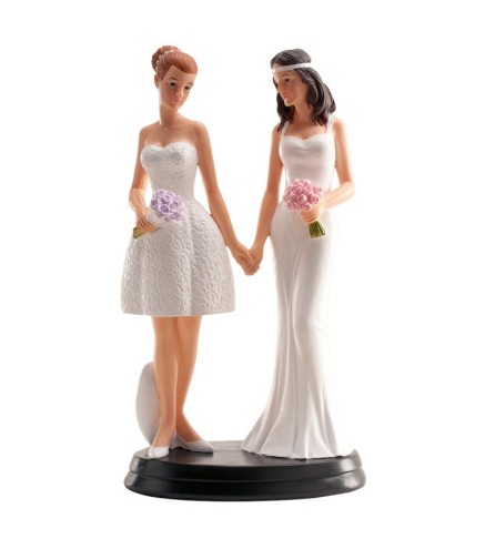 FIGURA PASTEL CHICAS NOVIAS LESBIANAS