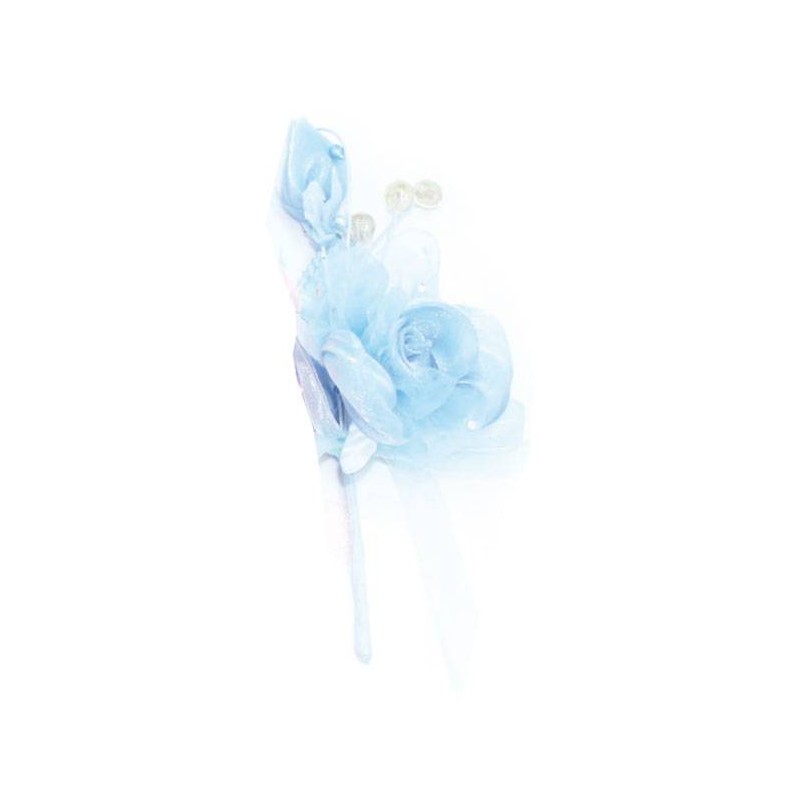 FLOR DE TELA GRANDE AZUL FLOR DE TELA GRANDE AZUL