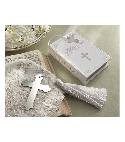 "BENDICIONES" PUNTO DE LIBRO CRUZ PLATEADO