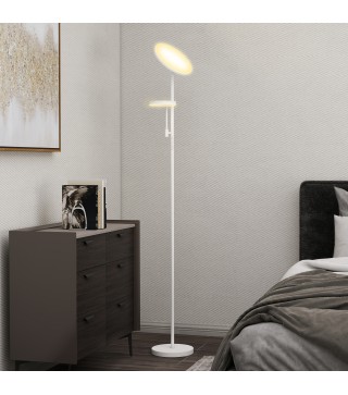 Lámpara de Pie LED Regulable 42W con Control Remoto y Táctil Temperatura de Color y Brillo Ajustable Blanco