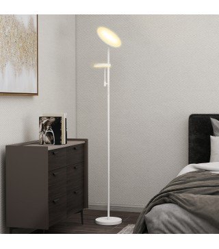 Lámpara de Pie LED Regulable 42W con Control Remoto y Táctil Temperatura de Color y Brillo Ajustable Blanco
