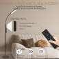 Lámpara de Pie LED Regulable con Temperaturas de Color Ajuste Continuo Control Remoto y Táctil Temporizador Negro