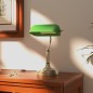 Lámpara de Escritorio Banquero E27 con Pantalla Ajustable Interruptor Basculante para Hogar Oficina Biblioteca Verde