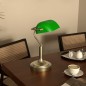 Lámpara de Escritorio Banquero E27 con Pantalla Ajustable Interruptor Basculante para Hogar Oficina Biblioteca Verde