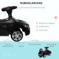 Coche Correpasillos para Niños de 18-36 Meses con Faros Música Bocina Volante Espacio de Almacenaje y Asa Negro Coche Correpasillos para Niños de 18-36 Meses con Faros Música Bocina Volante Espacio de Almacenaje y Asa Negro