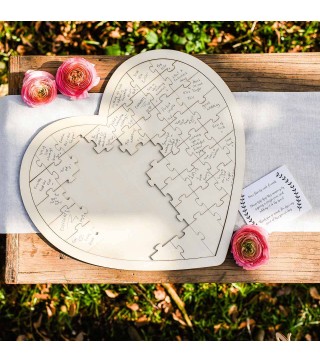 TARA- PUZZLE DE FIRMAS MADERA CORAZÓN 47 CM