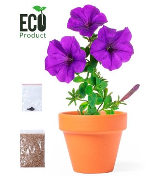 MACETA CON FLORES PETUNIA