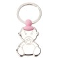 LLAVERO BEBE CHUPETE ROSA