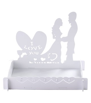 EXPOSITOR DE MADERA TROQUELADO BODA