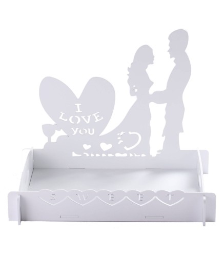 EXPOSITOR DE MADERA TROQUELADO BODA