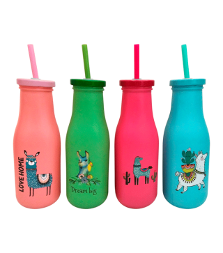 BOTELLA CRISTAL LLAMAS