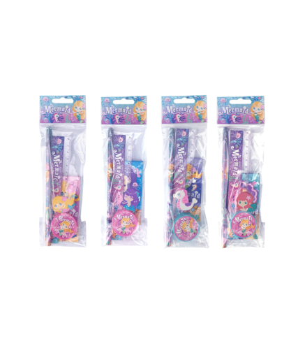 SET 5 PCS PAPELERÍA SIRENITA DE REGALO
