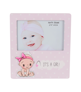 PORTAFOTOS "IT'S A GIRL" MADERA