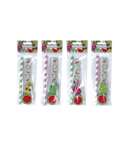 OFERTA! LOTE DE 500 SET 4 PCS PAPELERÍA TROPICAL EXOTIC