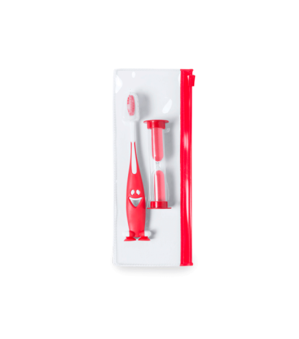 SET CEPILLO DE DIENTES Y RELOJ DE ARENA EN ESTUCHE