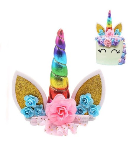 CAKE TOPPER UNICORNIO ARCOIRIS DECORACIÓN TARTAS
