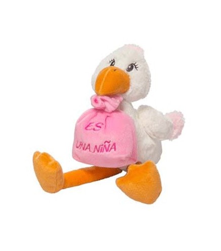 PELUCHE CIGÜEÑA "ES UN NIÑA"