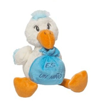 PELUCHE CIGÜEÑA "ES UN NIÑO"
