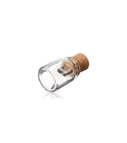 USB BOTE CRISTAL CORCHO RETRO 8GB