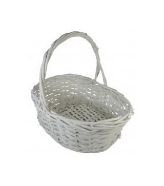 CESTA BLANCA DE MIMBRE