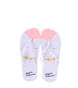 CHANCLAS NOVIA "GRACIAS POR ACOMPAÑARNOS"-Talla 40
