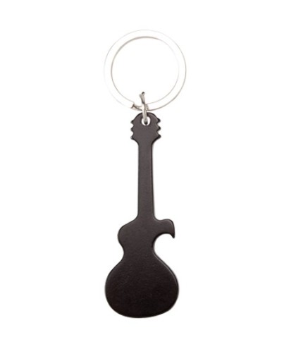 LLAVERO GUITARRA ABREBOTELLAS NEGRO