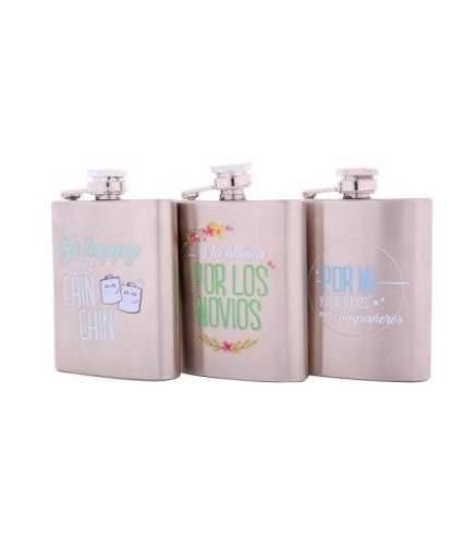 PETACA METAL FRASES HAPPY