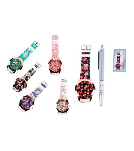OFERTA! LOTE DE 500 RELOJES FLORAL EN CAJA DE REGALO