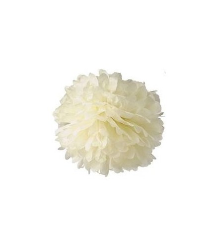 POMPON DE PAPEL DE SEDA 20 CM MARFIL