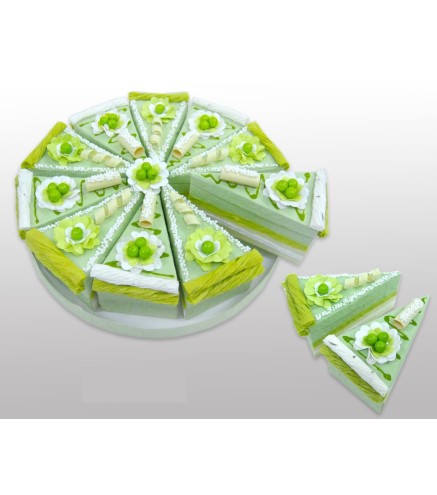 SET 10 CAJAS PORCIÓN PASTELITO + DISPLAY VERDE