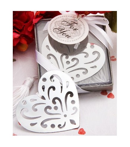 ELEGANTE PUNTO DE LIBRO CORAZÓN ELEGANCE EN CAJITA