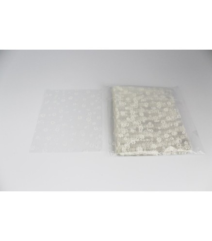 LOTE 100 BOLSAS CELOFAN FLORES 11 X 15 CM
