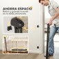 Barrera para Perros Retráctil 0-140 cm Barrera de Seguridad con Interruptor de Cierr para Puertas y Escaleras Negro