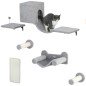 Juego de Escalada para Gatos de Pared de 6 Piezas con Condominio Plataforma Hamaca Escaleras y Tabla de Rascar Gris Juego de Escalada para Gatos de Pared de 6 Piezas con Condominio Plataforma Hamaca Escaleras y Tabla de Rascar Gris