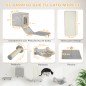 Juego de Escalada para Gatos de Pared de 6 Piezas con Condominio Plataforma Hamaca Escaleras y Tabla de Rascar Gris Juego de Escalada para Gatos de Pared de 6 Piezas con Condominio Plataforma Hamaca Escaleras y Tabla de Rascar Gris