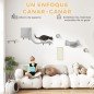 Juego de Escalada para Gatos de Pared de 6 Piezas con Condominio Plataforma Hamaca Escaleras y Tabla de Rascar Gris Juego de Escalada para Gatos de Pared de 6 Piezas con Condominio Plataforma Hamaca Escaleras y Tabla de Rascar Gris