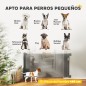 Barrera de Seguridad para Perros Retráctil con Interruptor de Cierre para Puertas Escaleras Pasillos 142x10x87 cm Gris