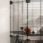 Jaula para Animales Pequeños con Múltiples Niveles Bandeja y Accesorios Incluidos 73x47x80 cm Negro